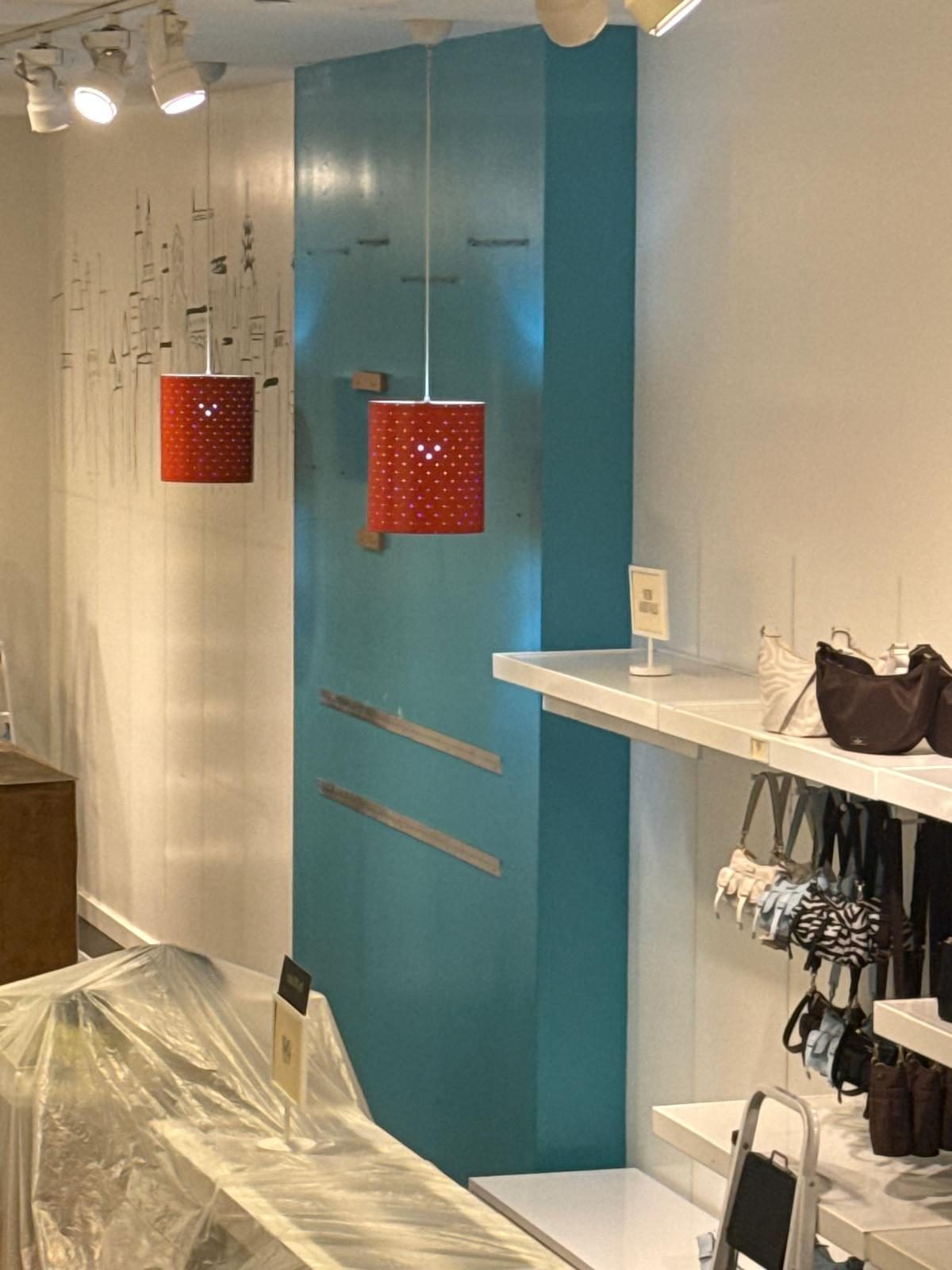 Interior painting — accent wall